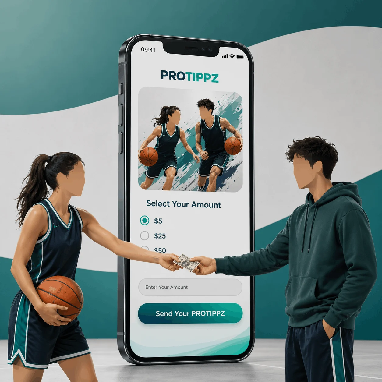 Female athlete supported by PROTIPPZ fans